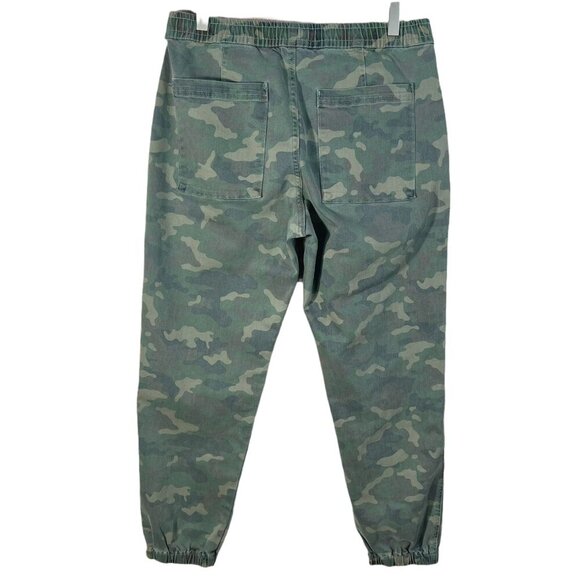 Hudson Women's Utility Jogger With Zip Hem Green Camo Print Size M - Picture 5 of 10